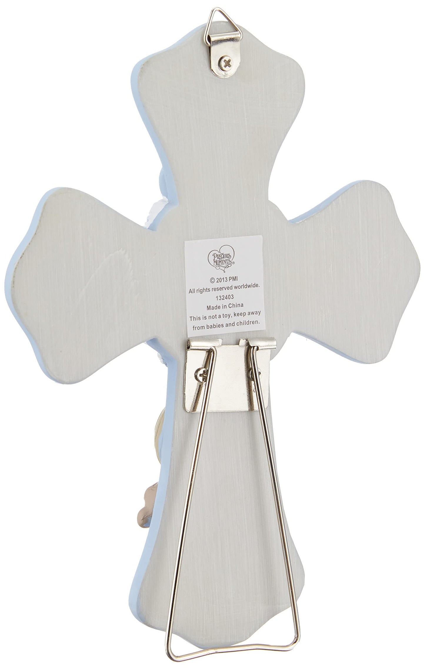 Precious Moments Blue Resin JESUS LOVES ME Cross Plaque