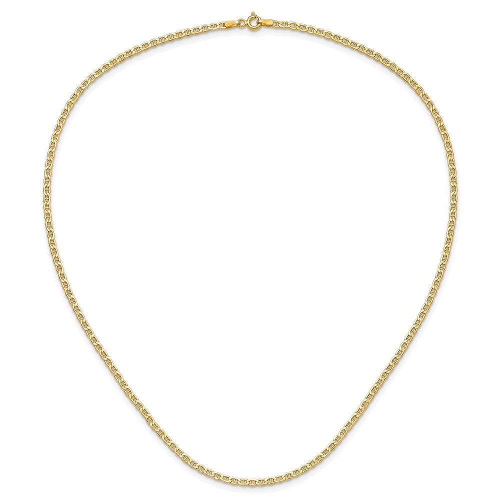 14k 2.4mm Semi-Solid Anchor Chain
