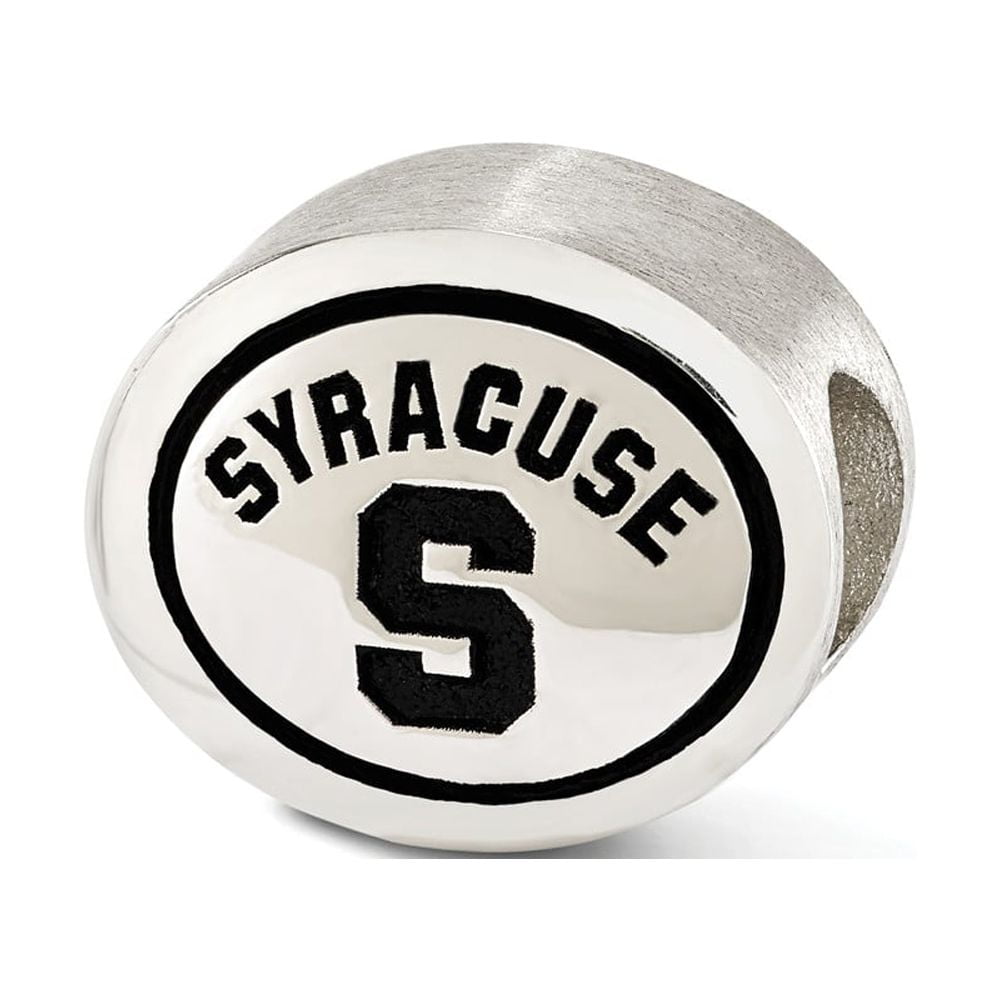 Sterling Silver Antiqued Syracuse University Collegiate Bead