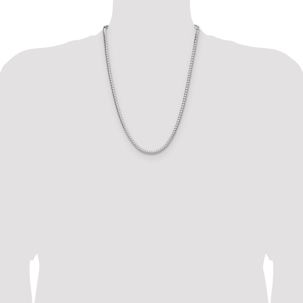Sterling Silver 4.0mm D/C Square Franco Chain