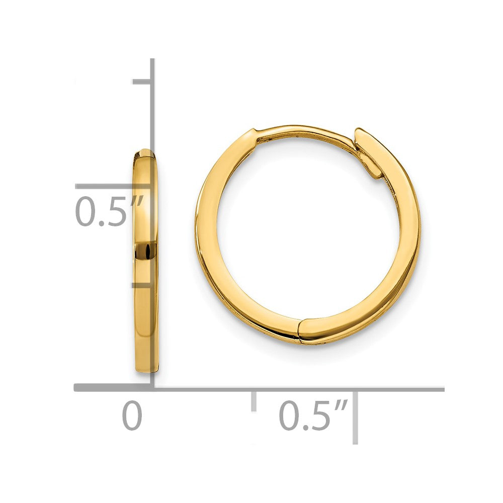 10k Hinged Hoop Earrings