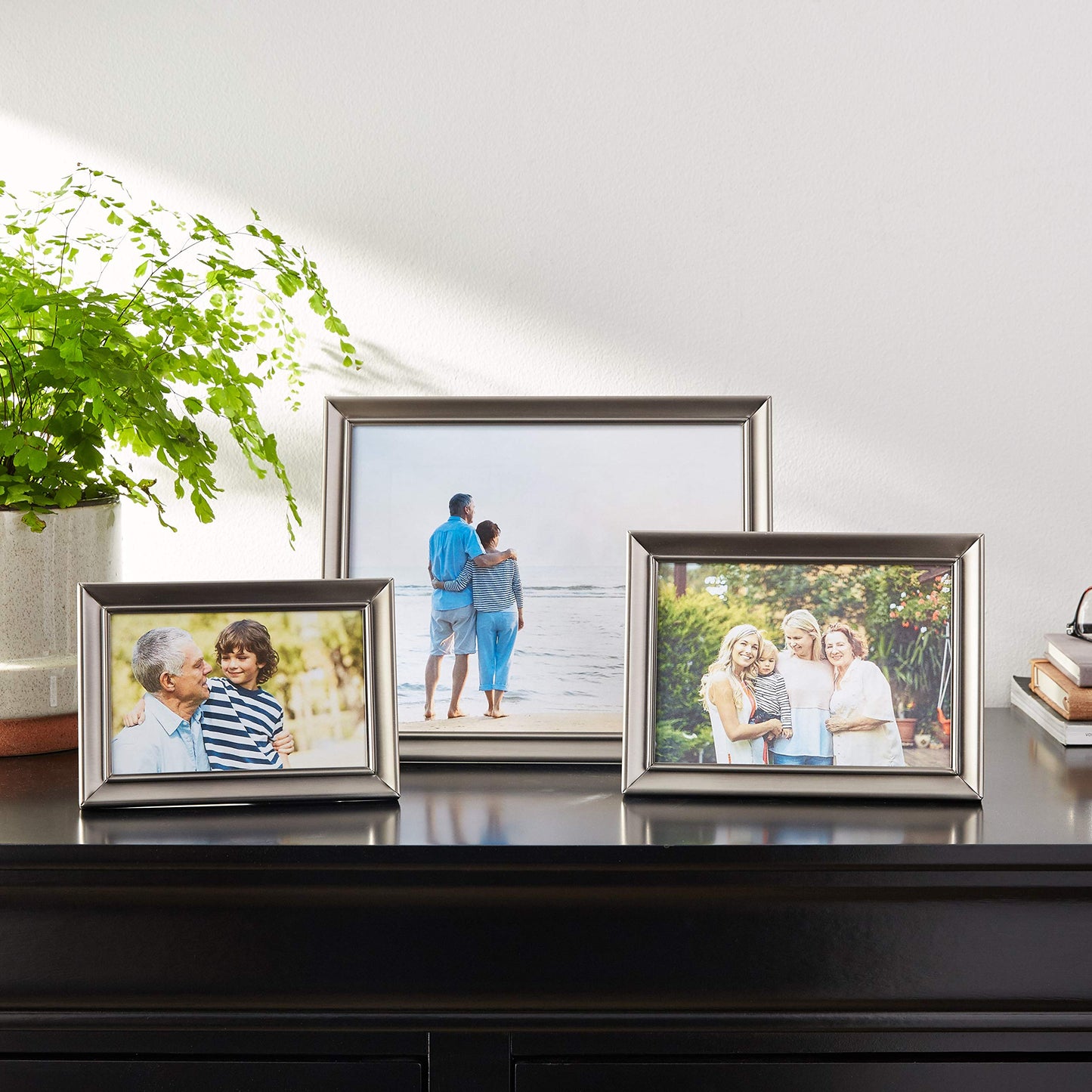 Brushed Pewter 4x6 Metal Picture Frame
