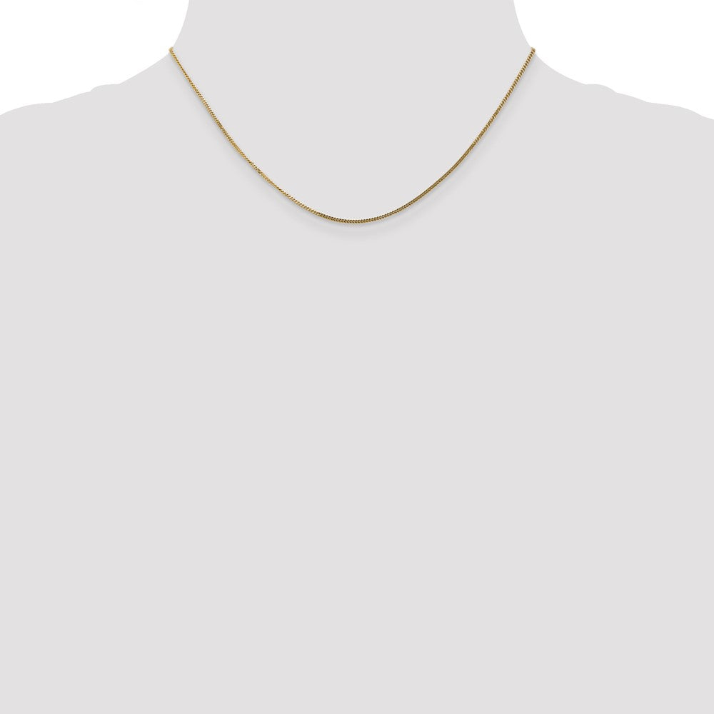 14K 16 inch 1.4mm Curb with Spring Ring Clasp Pendant Chain