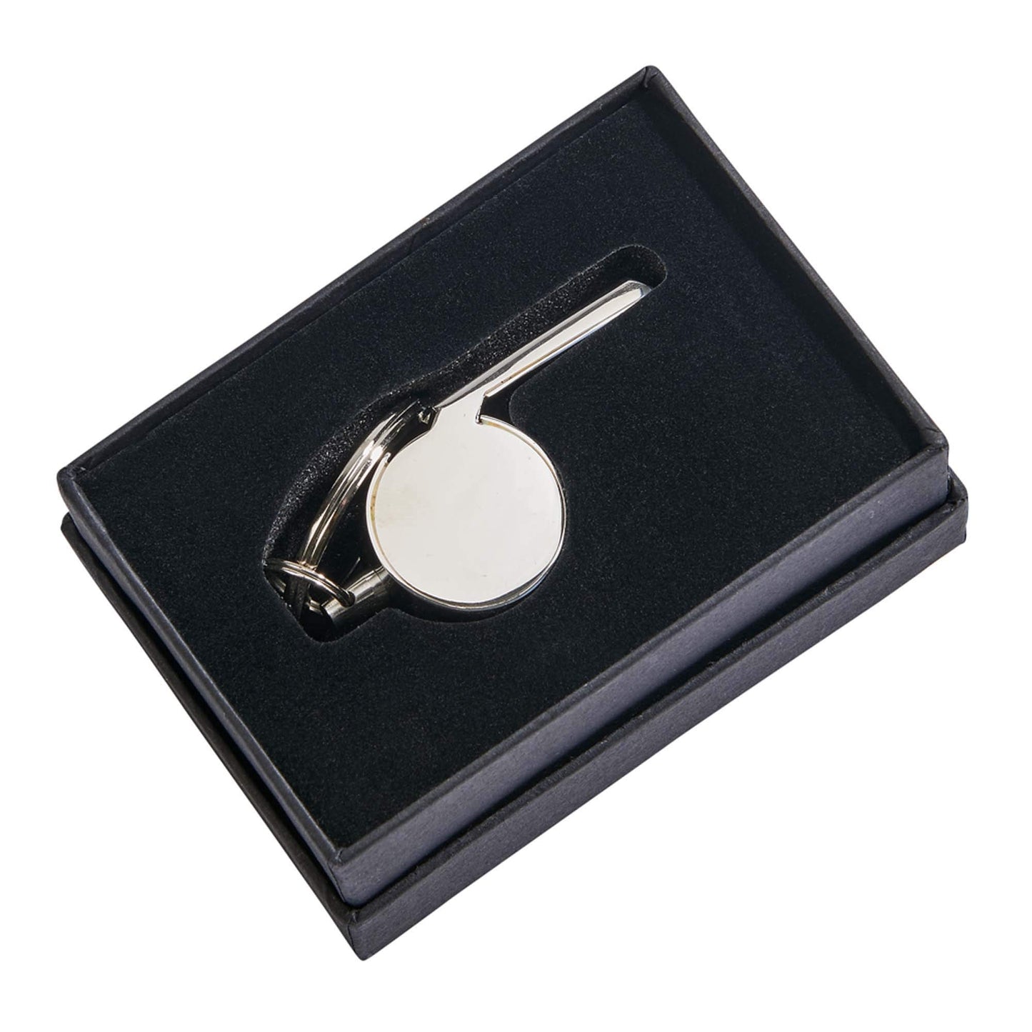 Creative Gifts International 003481 2 in. Stainless Steel Coach Whistle Key Chain