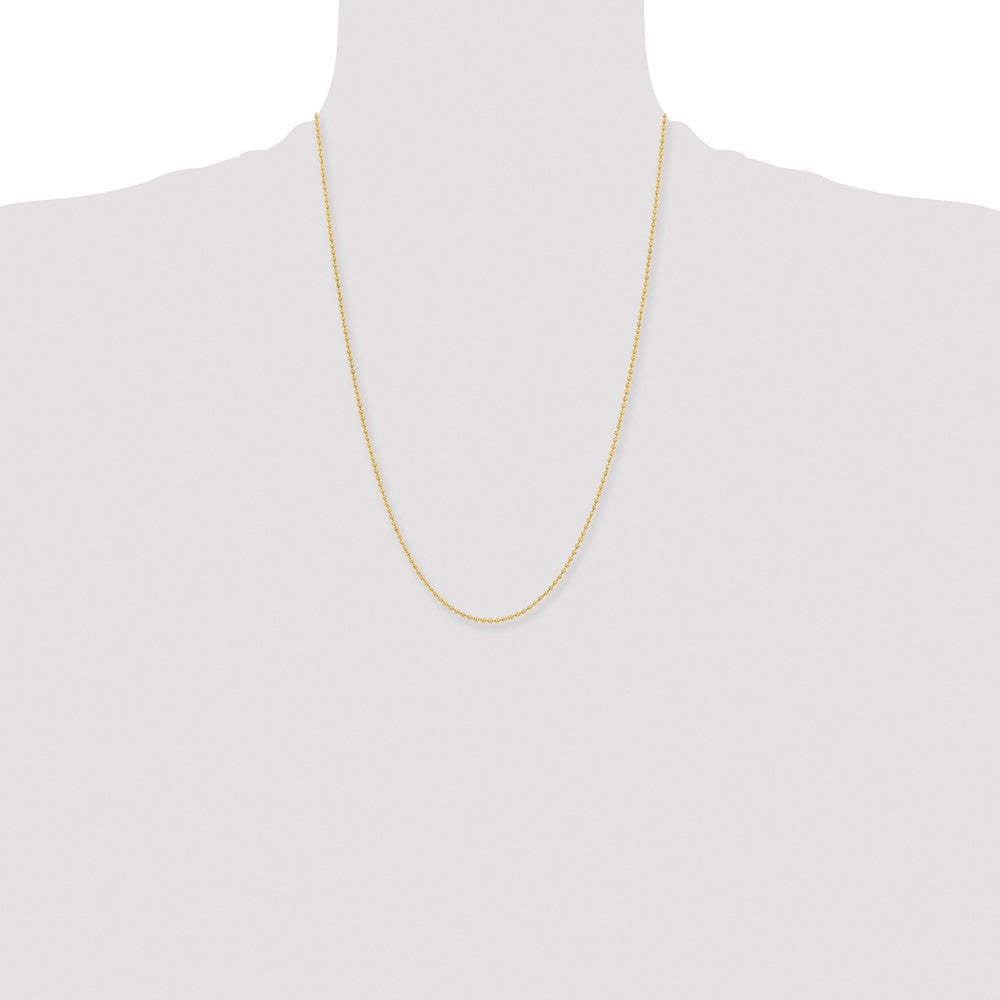 Stainless Steel Polished Yellow IP-plated 2mm 24in Ball Chain