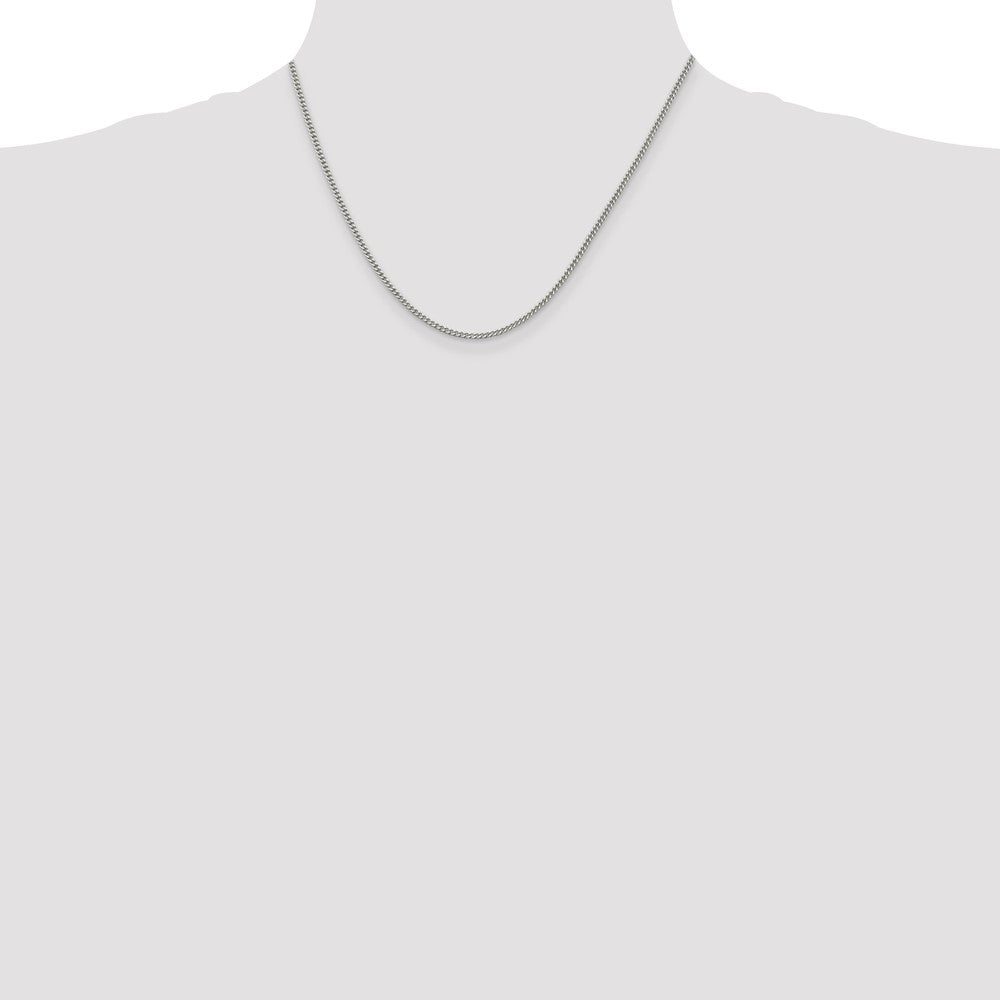 Sterling Silver 2mm Curb Chain 18 Inches