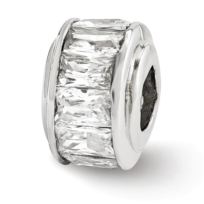 Sterling Silver Reflections Clear CZ Bead