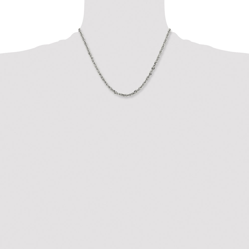 Stainless Steel Polished 4.2mm 18 inch Fancy Twisted Link Chain