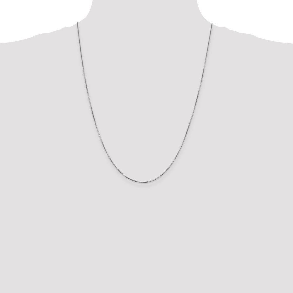 10k White Gold 1mm Box Chain