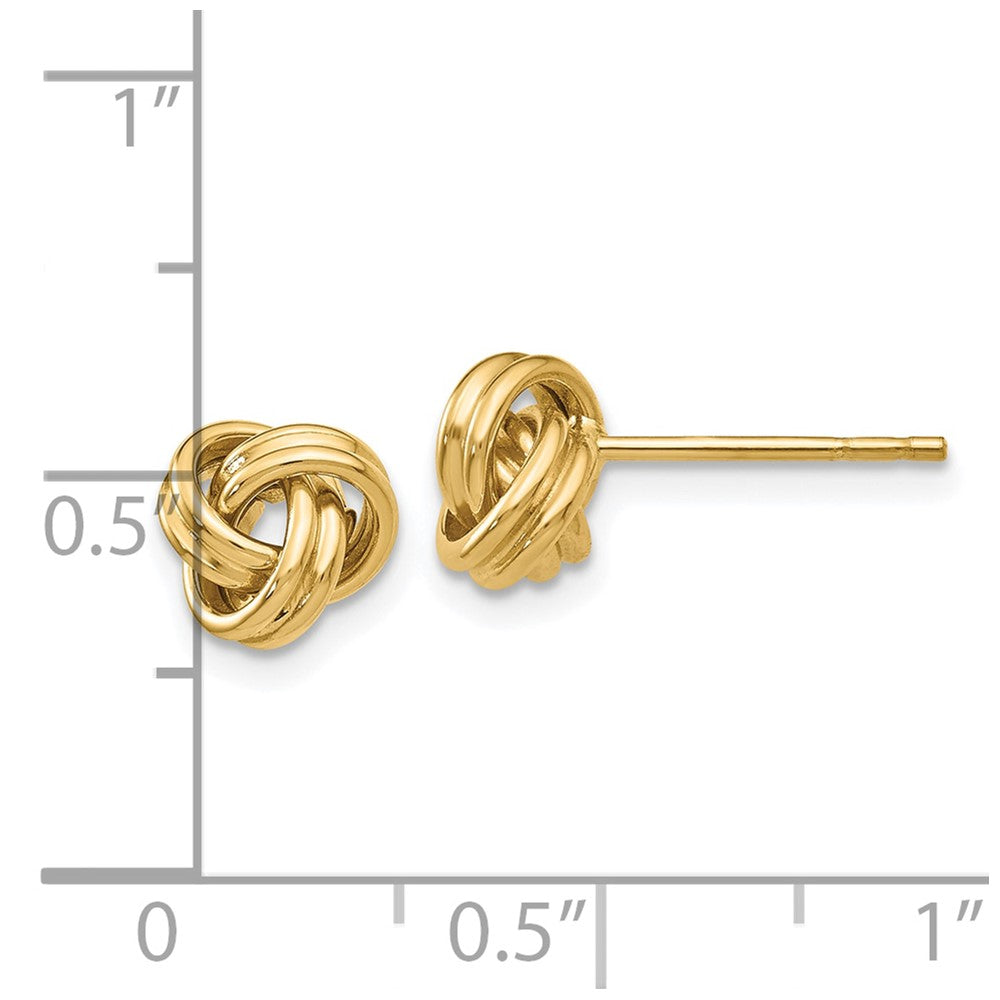 10k Love Knot Post Earrings