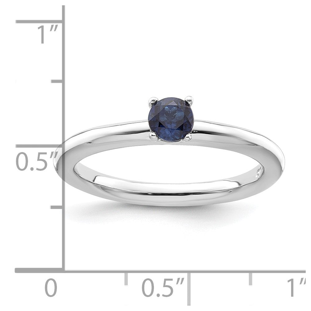 Sterling Silver Stackable Expressions Rhodium Cr. Sapp Ring