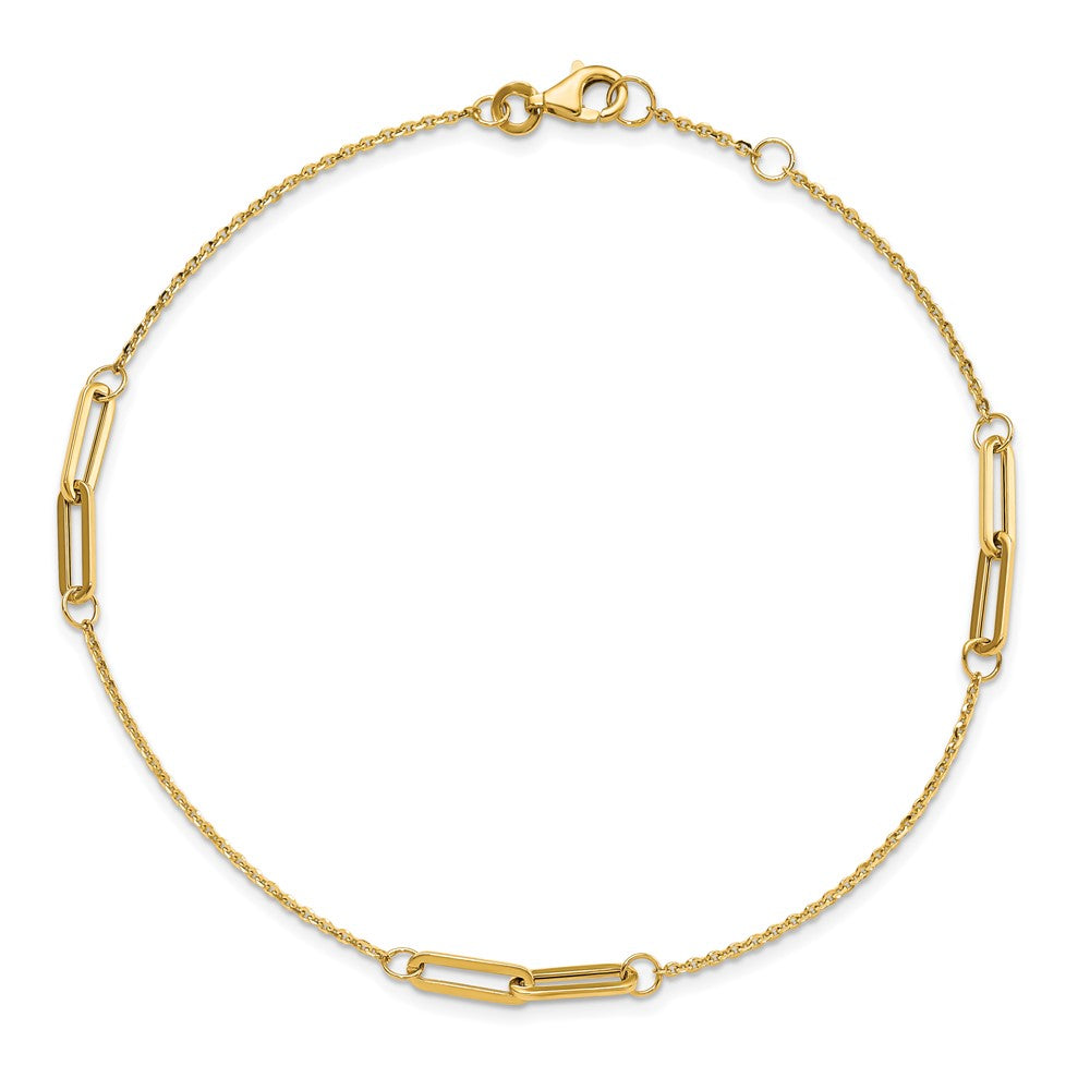 14K Polished w/ .5in ext. Anklet