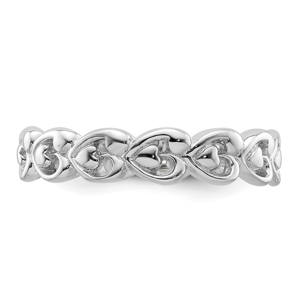Sterling Silver Stackable Expressions Polished Heart Ring Size -7