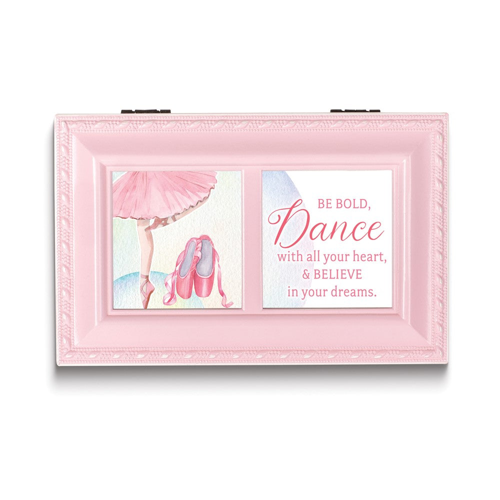 Dance Petite Pink Velvet Lining Music Box (Plays Unchained Melody)