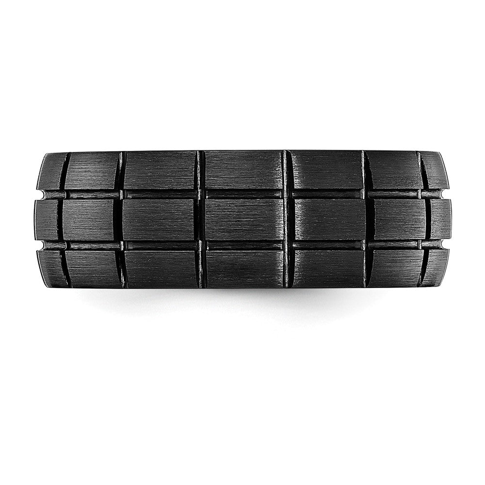 Ceramic Black 8MM Dome Band