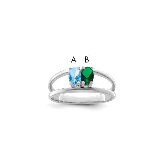 Sterling Silver Rhodium-plated Family Jewelry Mounting
