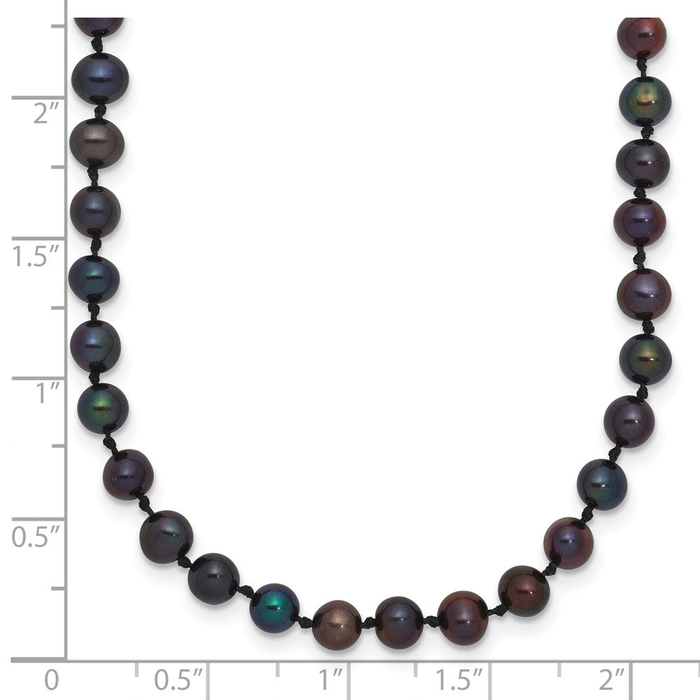 14k 4-5mm Black Near-Round Freshwater Cultured Pearl 18 inch Necklace