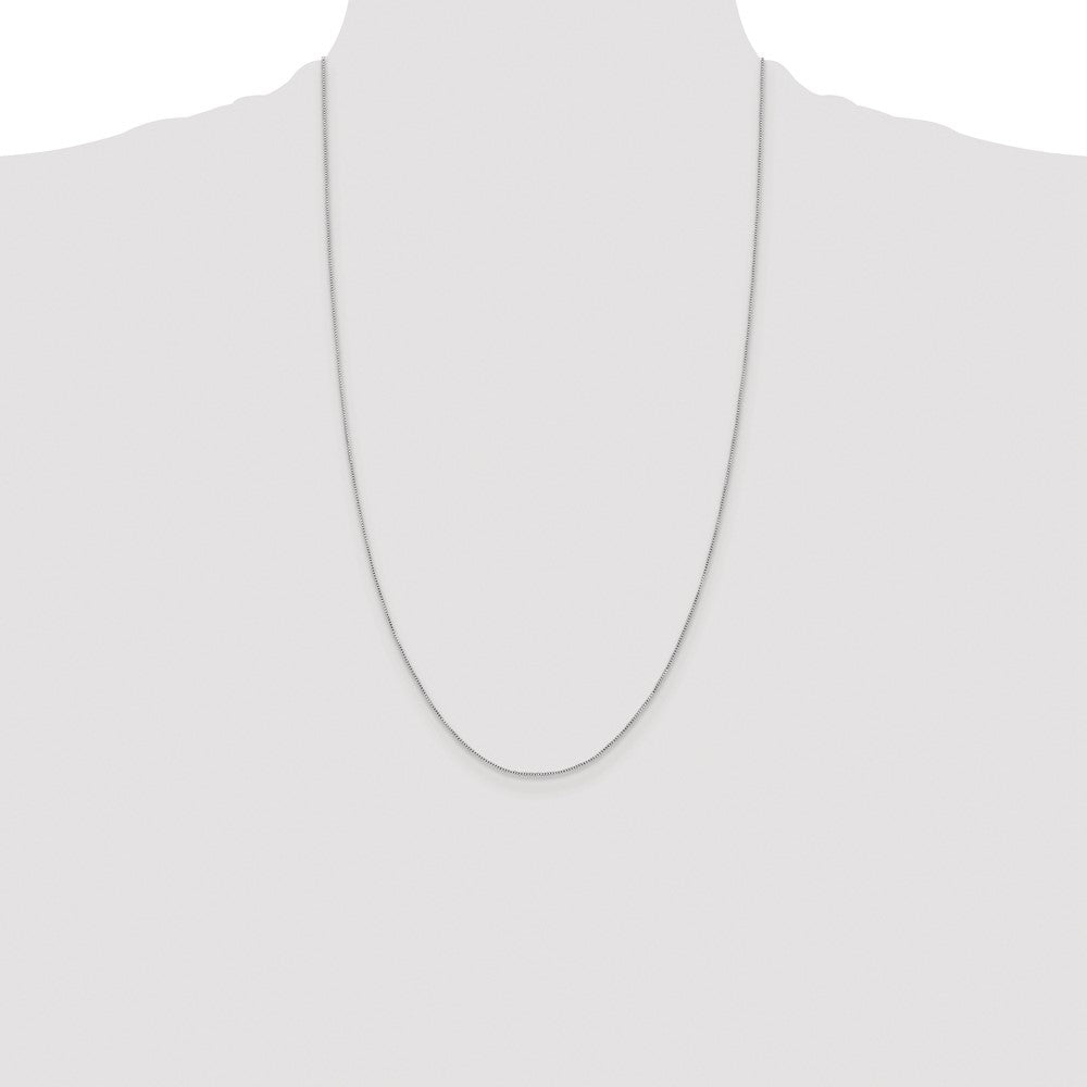 Sterling Silver Rhodium-plated .6mm Box Chain