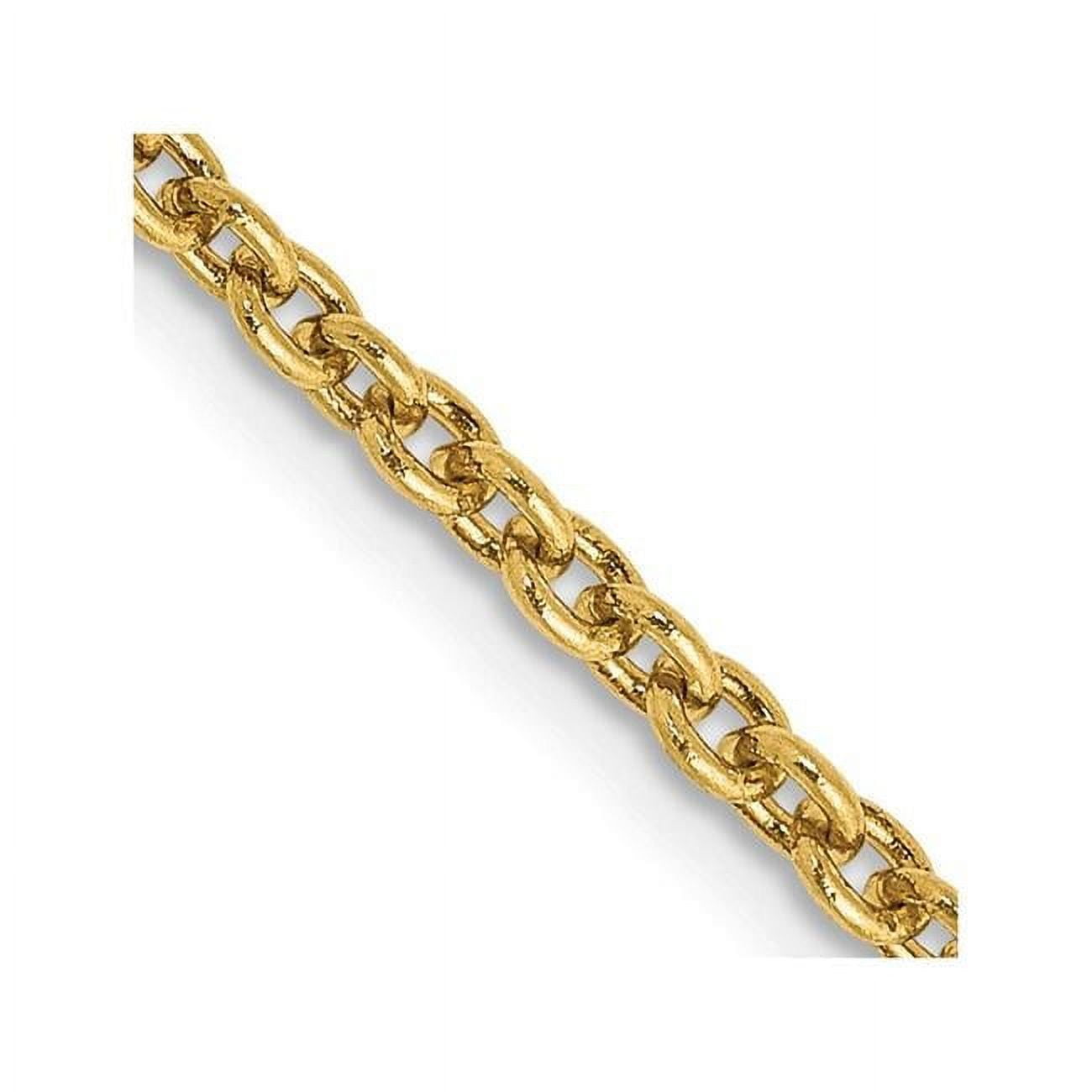 14K 30 inch 2.2mm Forzantine Cable with Lobster Clasp Chain