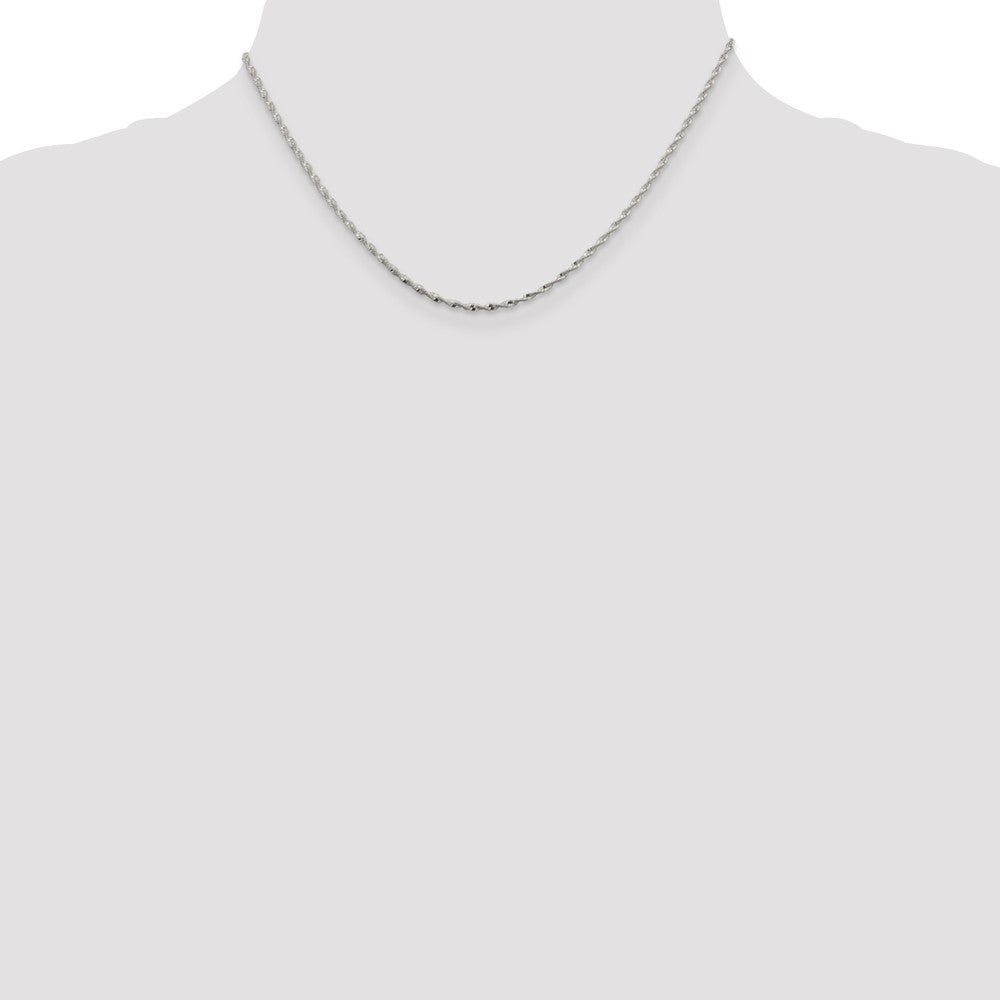 Sterling Silver 1.65mm Twisted Herringbone Chain 16 Inches