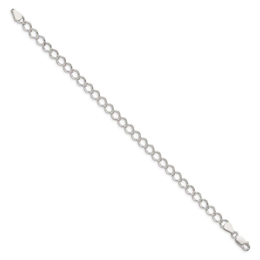 Sterling Silver 5.75mm Fancy Open Curb Chain 7 inches