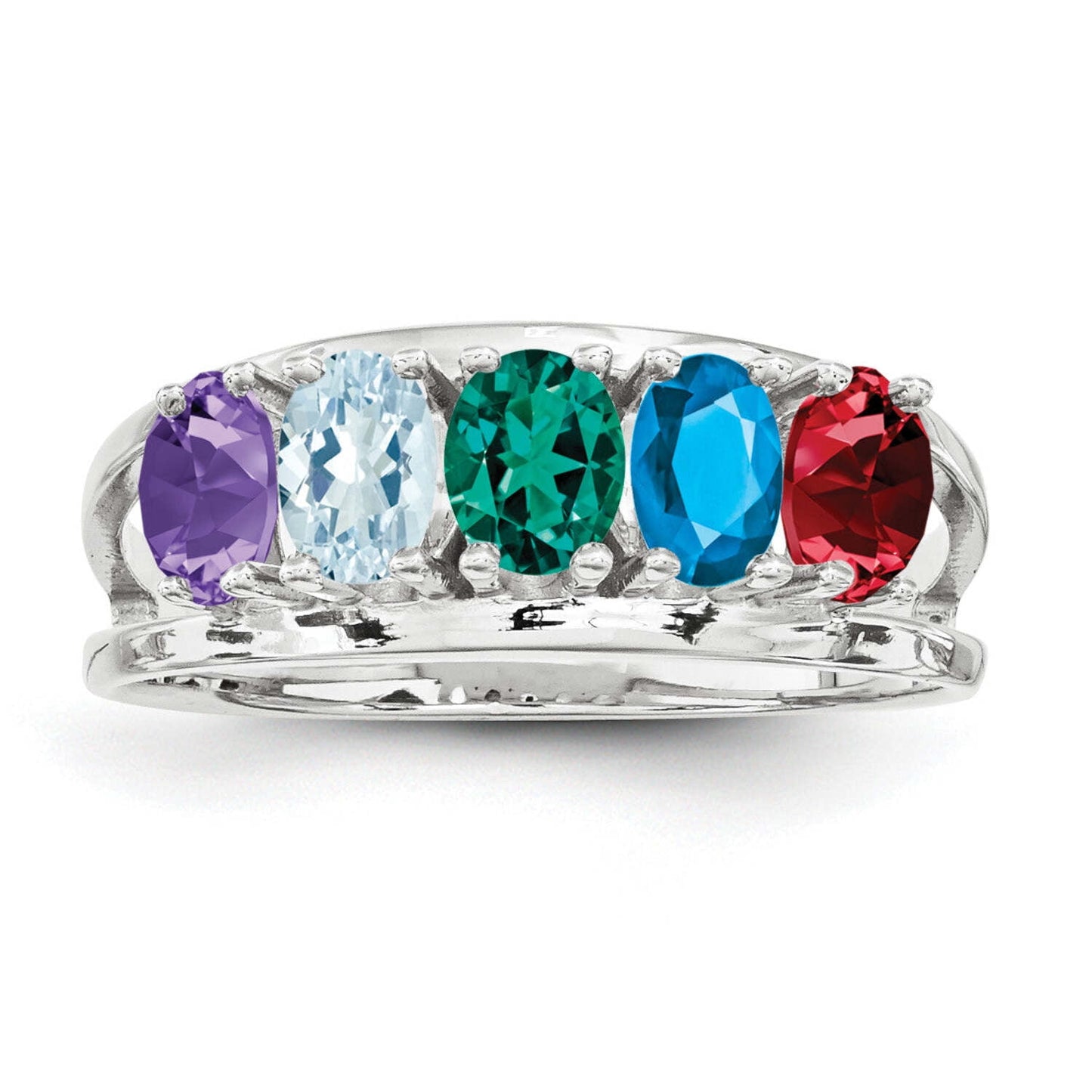 Sterling Silver Rhodium-plated Family Jewelry Mounting