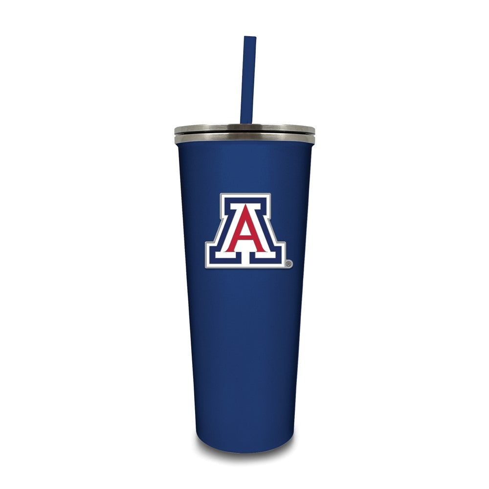 University of Arizona Stainless Steel 24 ounce Skinny Tumbler with Straw