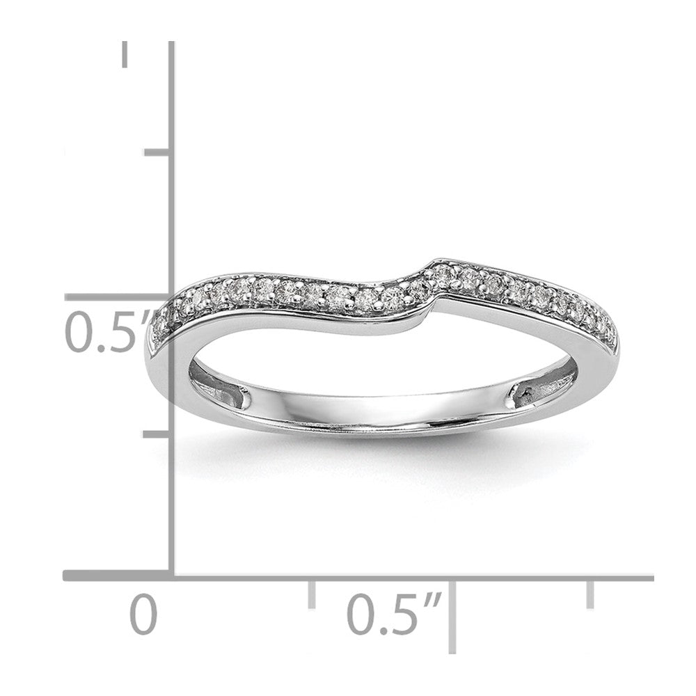 10k White Gold 1/10 carat Lab Grown Diamond VS/SI Complete Wedding Band
