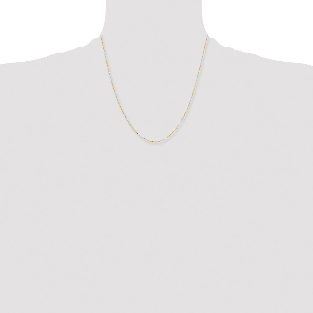 White & Yellow Rhodium over Brass 1.5mm Ball Chain