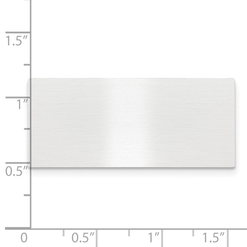 11/16 x 1 9/16 Satin Aluminum Plates-Set of 6