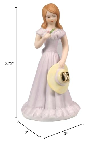 Enesco Growing Up Girls Brunette Age 12 Figurine 5.8in H