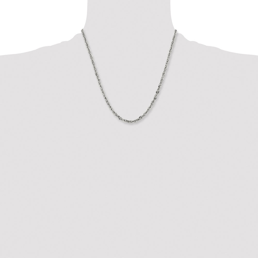 Stainless Steel Polished 4.2mm 20 inch Fancy Twisted Link Chain