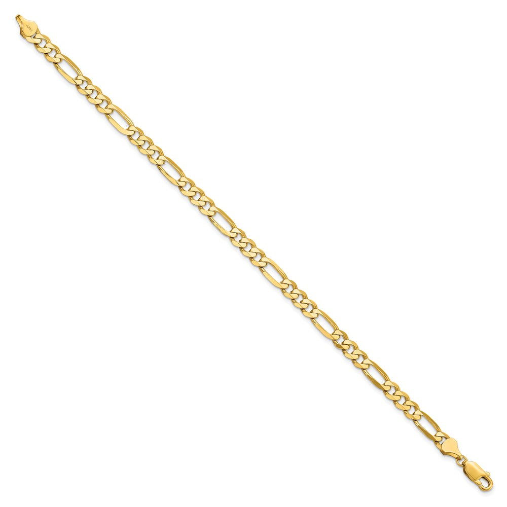 14K 5.50mm Flat Figaro Chain 7 inches