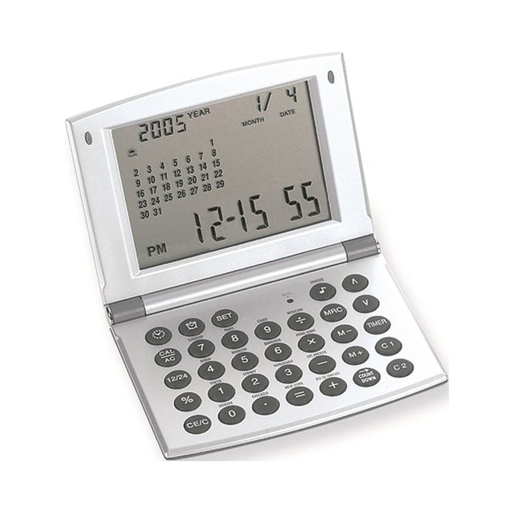 Natico Multi Functional Alarm Clock Matte Silver 10-WT208