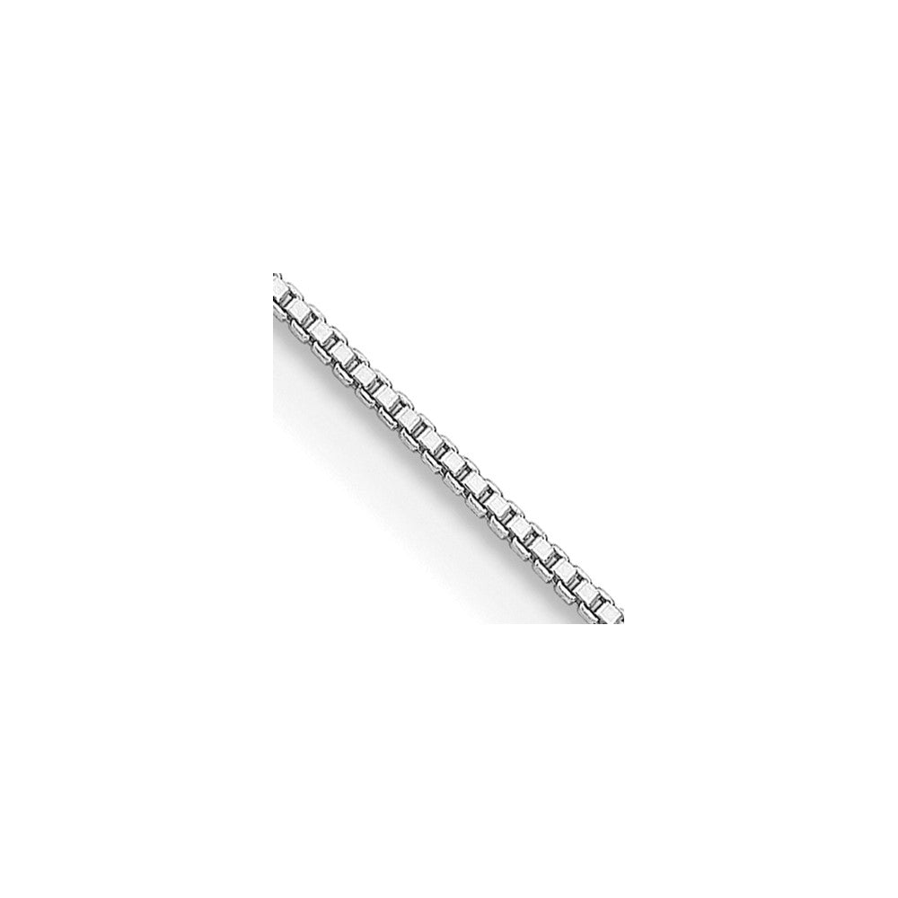 Sterling Silver Rhodium-plated .8mm Box Chain w/2in ext.