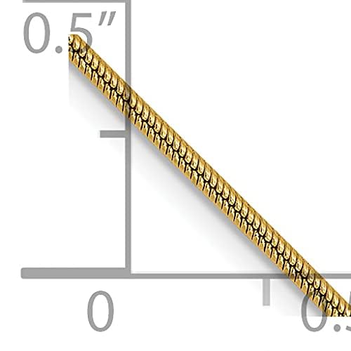 14K 1mm Round Snake Chain