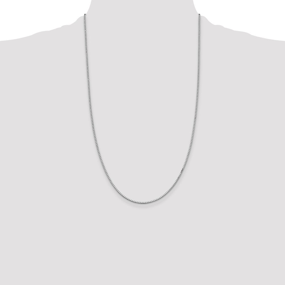 Sterling Silver Rhodium-plated 1.5mm Box Chain 26 Inches