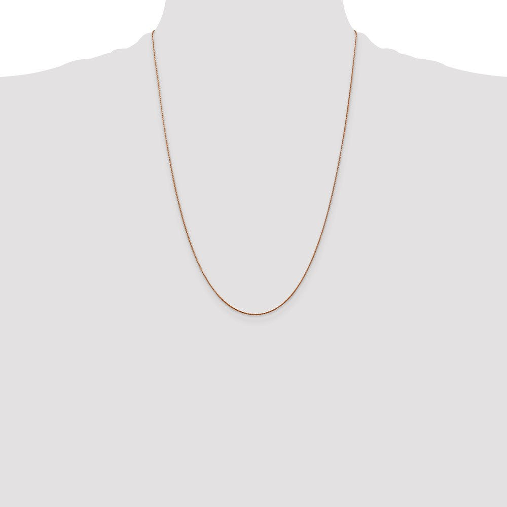14K Rose Gold .8mm Spiga Chain