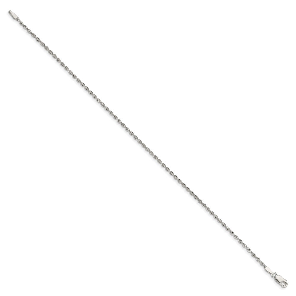 Sterling Silver 1.65mm Twisted Herringbone Chain 7 inches