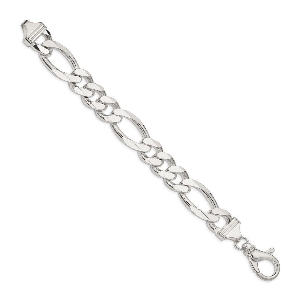 Sterling Silver 15mm Figaro Chain 10 inches