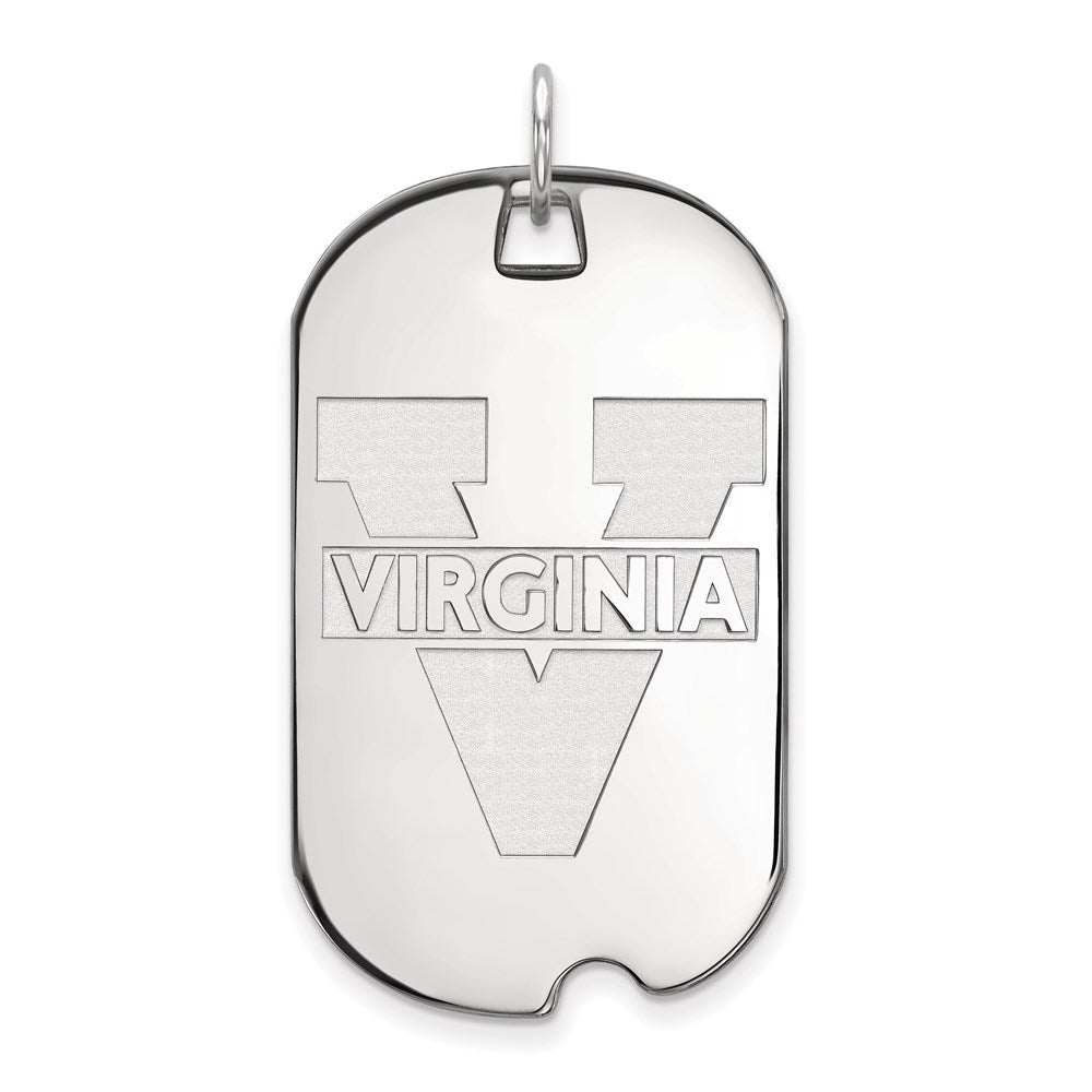 Sterling Silver LogoArt University of Virginia Large Dog Tag Pendant Charm