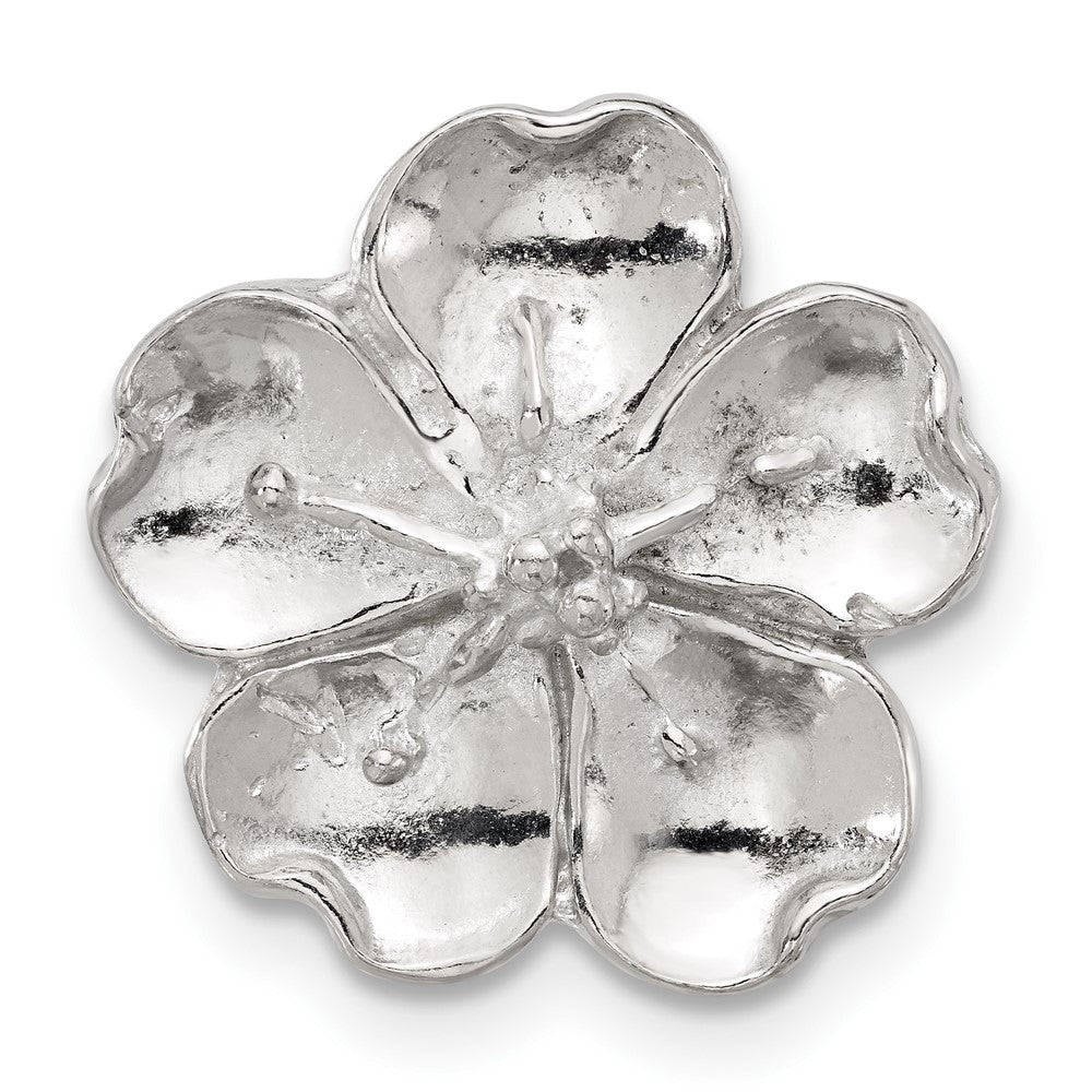 Pewter Cherry Blossom Magnetic Scarf Pin Brooch QGM20614