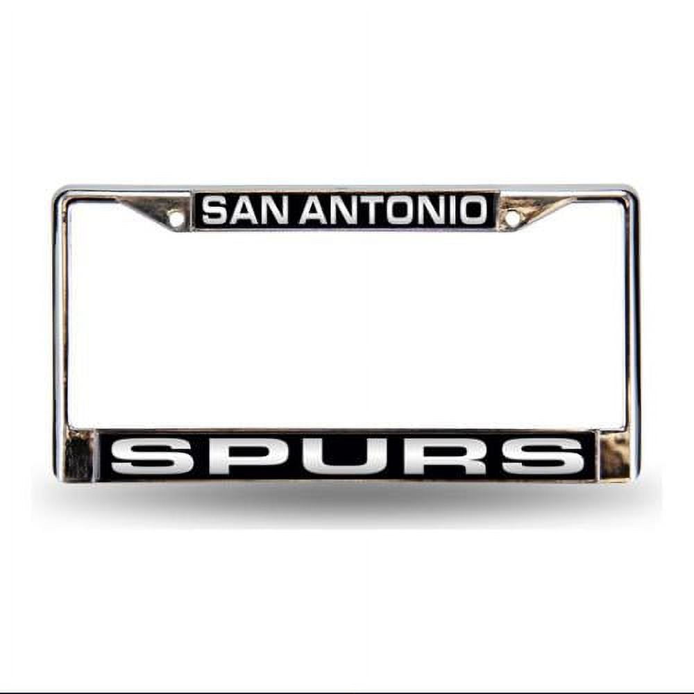 San Antonio Basketball Spur's Chrome Metal Laser Cut License Plate Frame