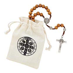 Creed G4606 Saint Benedict Paracord Rosary - Brown