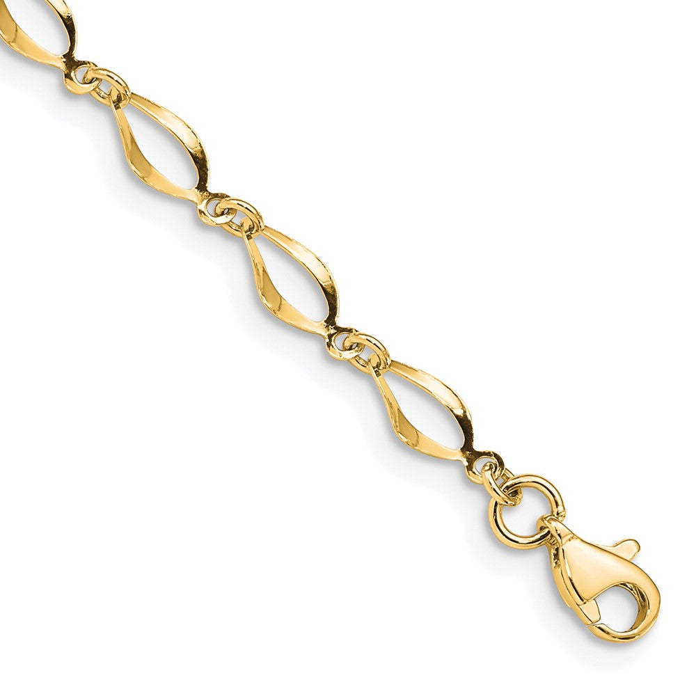 14k Polished Fancy Link Bracelet 7.5 inches