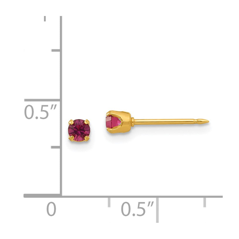 Inverness 14k 3mm February Crystal Birthstone Post Earrings