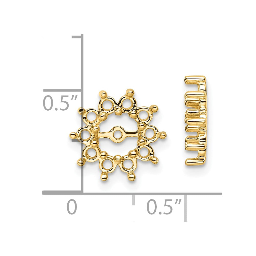 14k Fancy Diamond Earrings Jacket Mountings