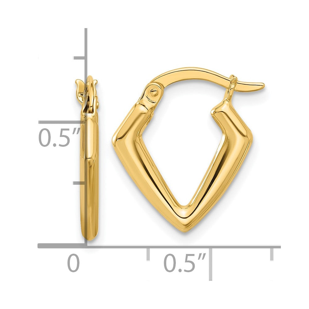 14K Polished Fancy Hoop Earrings
