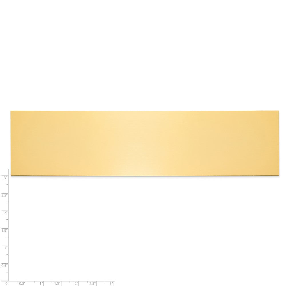 1 7/8 x 7 1/2 Polished Brass Plates-Set of 6