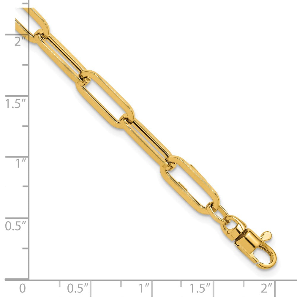 14K Polished Fancy Link with 1in ext Bracelet 9.5 inches